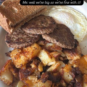 The Cracked Egg Cafe - Cracked Egg Combo  Turkey Sausage Home Fries - Breakfast & Brunch Near Me - Galloway, New Jersey
