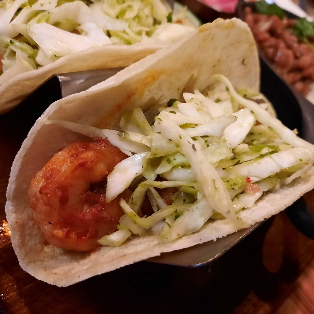 Mezcaluna - Close up of shrimp taco - Mexican Near Me - Happy Valley, Oregon Mezcaluna - Close up of shrimp taco - Mexican Near Me - Happy Valley, Oregon