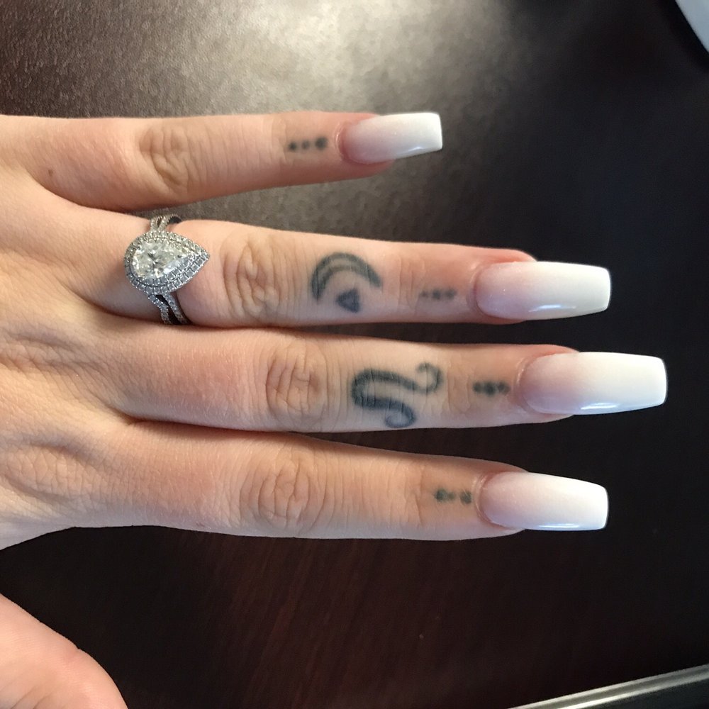 Sparkly French ombré. Sparkly French ombré.