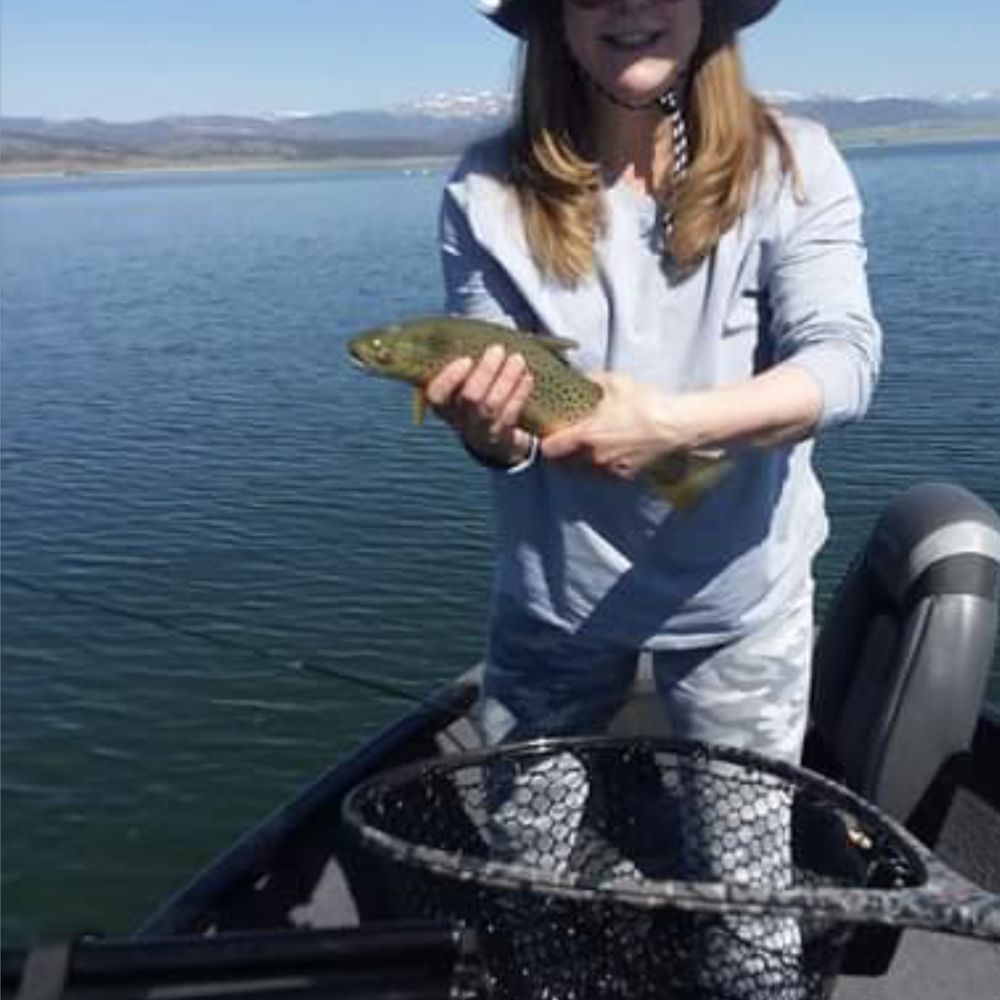 My first trout! My first trout!