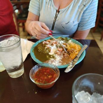 Speedy's Tacos - My wife's chicken enchiladas. Beans and rice were good and the sauce for the enchiladas was really good. - Mexican Near Me - Sunnyvale, California