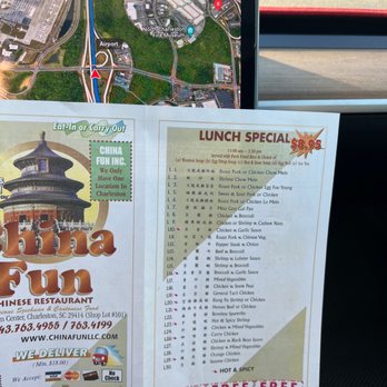 China Fun - a menu for a chinese restaurant - Chinese Near Me - Charleston, South Carolina