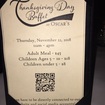 Oscar's - Thanksgiving menu, 2018 - American Near Me - Summerville, South Carolina Oscar's - Thanksgiving menu, 2018 - American Near Me - Summerville, South Carolina