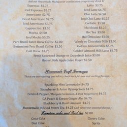 Petit Chou - Drink menu. - menu - Breakfast & Brunch Near Me - Atlanta, Georgia