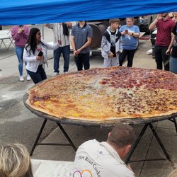 More Church - 8 foot pizza celebrating birthday