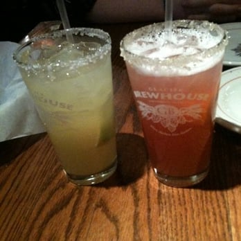 Glacier BrewHouse - brewhouse margarita on the left, orange pomegranate margarita on right. both yummy - American Near Me - Anchorage, Alaska