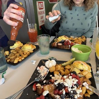 The Nook - Berries French Toast, The Classic Eggs Benedict, Mexican Style Egg Benedict - New American Near Me - Pittsburgh, Pennsylvania