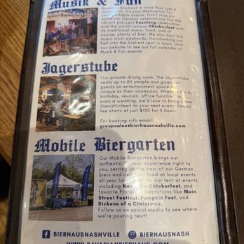 Bavarian Bierhaus - A little information - German Near Me - Nashville, Tennessee