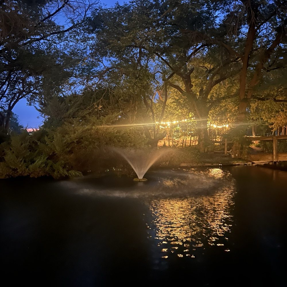 The Escondido Grill - Pond outside view from the patio - Smokehouse Near Me - Lubbock, Texas The Escondido Grill - Pond outside view from the patio - Smokehouse Near Me - Lubbock, Texas