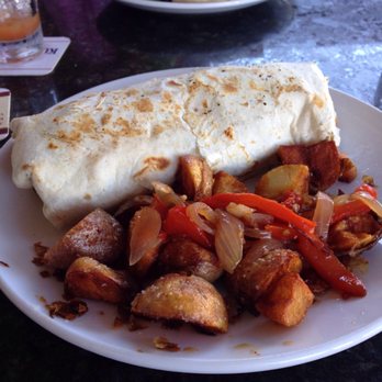 R Bar & Grill - Brunch Burrito and eggs Benedict. - American Near Me - Tulsa, Oklahoma