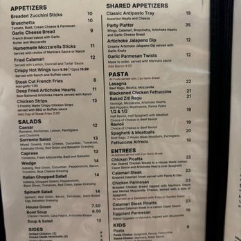 Casa Sorrento Pizzeria - Menu - Pizza Near Me - Salinas, California Casa Sorrento Pizzeria - Menu - Pizza Near Me - Salinas, California