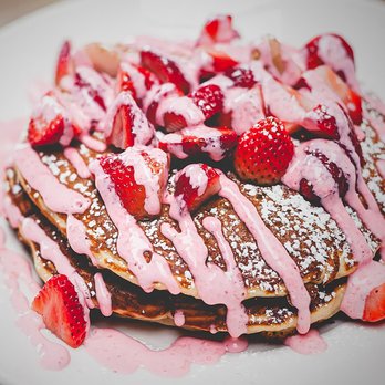 Benedict's La Strata - Strawberry Field Pancakes - Breakfast & Brunch Near Me - Crystal Lake, Illinois Benedict's La Strata - Strawberry Field Pancakes - Breakfast & Brunch Near Me - Crystal Lake, Illinois