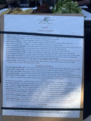 Menu photo 2 Napa Valley Bistro Napa, CA