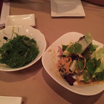 Fuji Mountain - Seaweed salad (extra cost to swap) and regular salad. Actually liked the regular salad better! - Japanese Near Me - Philadelphia, Pennsylvania