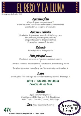 Menu photo 4 El Beso y la Lluna Barcelona, B Menu photo 4 El Beso y la Lluna Barcelona, B