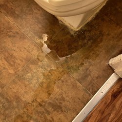Inglewood Health Care Center - This is a picture of the leaking toilet shared with two rooms.