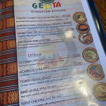 Gebeta - Menu - Ethiopian Near Me - London, XGL