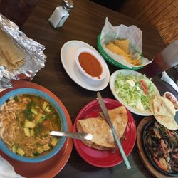 Mi Plaza Mexican Restaurant - Chicken soup, combo chicken quesadilla, combo steak & chicken fajitas!!! All were Excellent