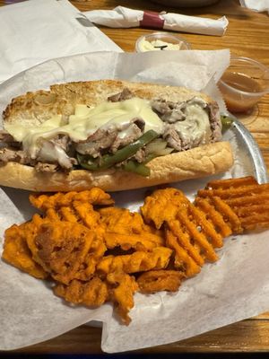 Photo of Phish Tales - Lake City, FL, US. Philly Cheesesteak and Sweet Potato Fries