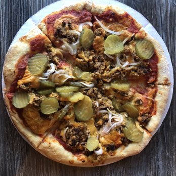 Kitchen 17 - Cheeseburger Pizza - Vegan Near Me - Chicago, Illinois Kitchen 17 - Cheeseburger Pizza - Vegan Near Me - Chicago, Illinois