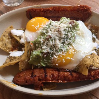 Flores Corte Madera - Chilaquiles with Side of chorizo - Mexican Near Me - Corte Madera, California