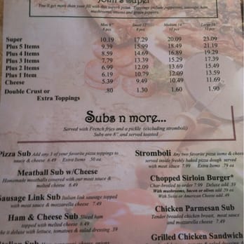 John's Pizzeria - Menu - Pizza Near Me - Davison, Michigan