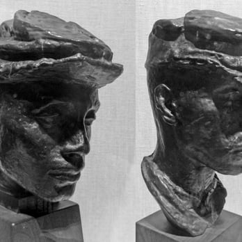 Memorial Art Gallery - Augustus Saint-Gaudens; Studies for Soldiers' Heads; circa 1897; bronze - Art Galleries Near Me - Rochester, New York Memorial Art Gallery - Augustus Saint-Gaudens; Studies for Soldiers' Heads; circa 1897; bronze - Art Galleries Near Me - Rochester, New York