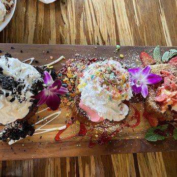 Toast 101 - French Toast Flight Oreo Bliss, Fruity Pebbles Delight, & The New Yorker - Breakfast & Brunch Near Me - Tucson, Arizona Toast 101 - French Toast Flight Oreo Bliss, Fruity Pebbles Delight, & The New Yorker - Breakfast & Brunch Near Me - Tucson, Arizona