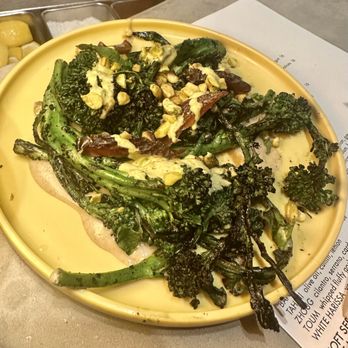 Shukette - Grilled Broccolini - Middle Eastern Near Me - New York, New York Shukette - Grilled Broccolini - Middle Eastern Near Me - New York, New York
