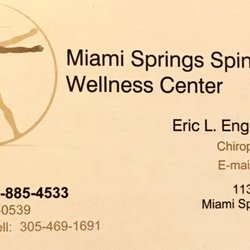 Engelmann Chiropractic - Miami Springs Spinal Wellness Center - Business card
