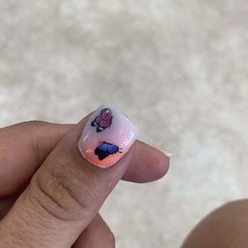 Paris Nails - This is how Samantha let me leave these were the redos.previous nail polish still showed because was rushed didn't clean it all up. - Nail Salons Near Me - Muskegon, Michigan Paris Nails - This is how Samantha let me leave these were the redos.previous nail polish still showed because was rushed didn't clean it all up. - Nail Salons Near Me - Muskegon, Michigan