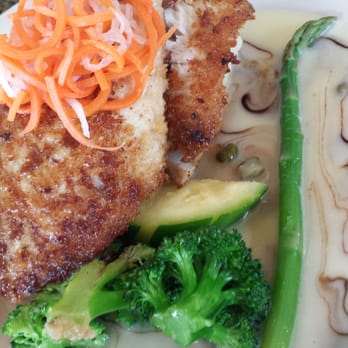Longboards - Lunch special: panko crusted fish over steamed vegetables - Bars Near Me - Kapolei, Hawaii
