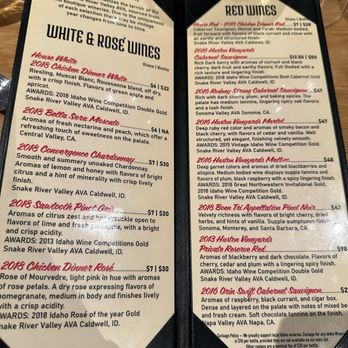Wick’s Steak Place - Wine menu - Steakhouses Near Me - Declo, Idaho
