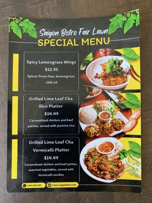 Menu photo 2 Saigon Bistro Fair Lawn, NJ