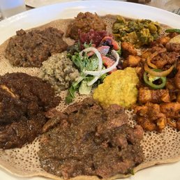 Tibs - Asa/White fish, Sega/Beef - Alicha, Doro/Chicken - Keywot, Eggplant Dip (V), Okra (V), lentils, salad Tibs - Asa/White fish, Sega/Beef - Alicha, Doro/Chicken - Keywot, Eggplant Dip (V), Okra (V), lentils, salad