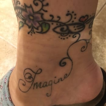 Ink Medicine - She added some detail to an existing tat and created the 'imagine' to be seamlessly incorporated. - Tattoo Near Me - San Leandro, California Ink Medicine - She added some detail to an existing tat and created the 'imagine' to be seamlessly incorporated. - Tattoo Near Me - San Leandro, California