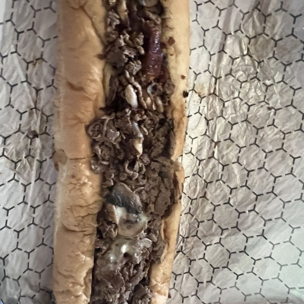 Steak & cheese with mushrooms and mayo,Superb. Steak & cheese with mushrooms and mayo,Superb.