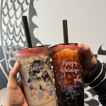 Yin Yang Tea - two cups of iced coffee - Bubble Tea Near Me - Nashville, Tennessee Yin Yang Tea - two cups of iced coffee - Bubble Tea Near Me - Nashville, Tennessee