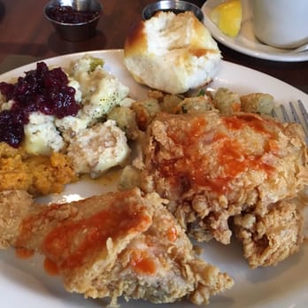 Colonnade - Fried chicken, dressing, okra and sweet potato - Southern Near Me - Atlanta, Georgia