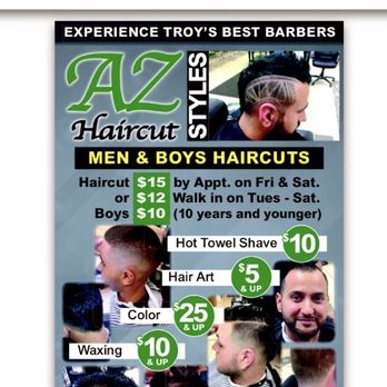 Az Styles - Tues to Sat Walk Ins $12, which is when I went in, but was charged $15 :( - Barbers Near Me - Troy, Michigan