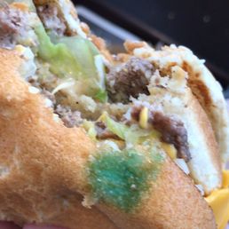 Green burger at McDonald's