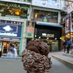 Obligatory close up of my friend ice cream. Obligatory close up of my friend ice cream.