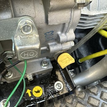 Bellflower Lawnmower - All the oil spill they left for me to clean up - Outdoor Power Equipment Services Near Me - Bellflower, California