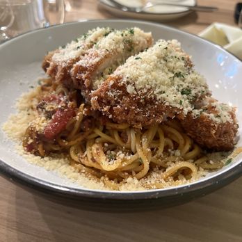 La Casa Mia - Meat Sauce Pasta with Pork Cutlet - Italian Near Me - Milpitas, California La Casa Mia - Meat Sauce Pasta with Pork Cutlet - Italian Near Me - Milpitas, California
