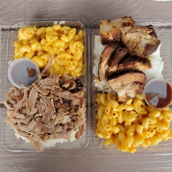 Tropics Mini Golf - Pulled pork bento and pork belly bento - Mini Golf Near Me - Aiea, Hawaii
