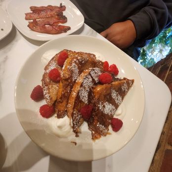 Cafe de Fleur - French toast added side of bacon - French Near Me - Auburn, Alabama Cafe de Fleur - French toast added side of bacon - French Near Me - Auburn, Alabama