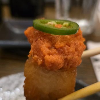 Hamachi 34 - Crispy rice spicy salmon - Japanese Near Me - New York, New York Hamachi 34 - Crispy rice spicy salmon - Japanese Near Me - New York, New York