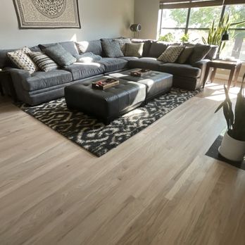 Evergreen Wood Flooring - Sanded and stained previous wood flooring. - Flooring Near Me
