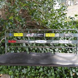 Ski World - This is the bench just outside the entrance.