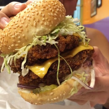 Katsu Burger - Had to hold the Tokyo Tower Burger with two handz! - Burgers Near Me - Seattle, Washington Katsu Burger - Had to hold the Tokyo Tower Burger with two handz! - Burgers Near Me - Seattle, Washington